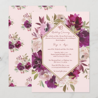 Invitation Mariage d'Onkar de Sikh Ik rose géométrique