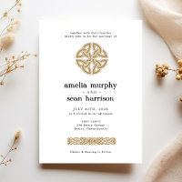 Mariage d'or de noeud celtique irlandais
