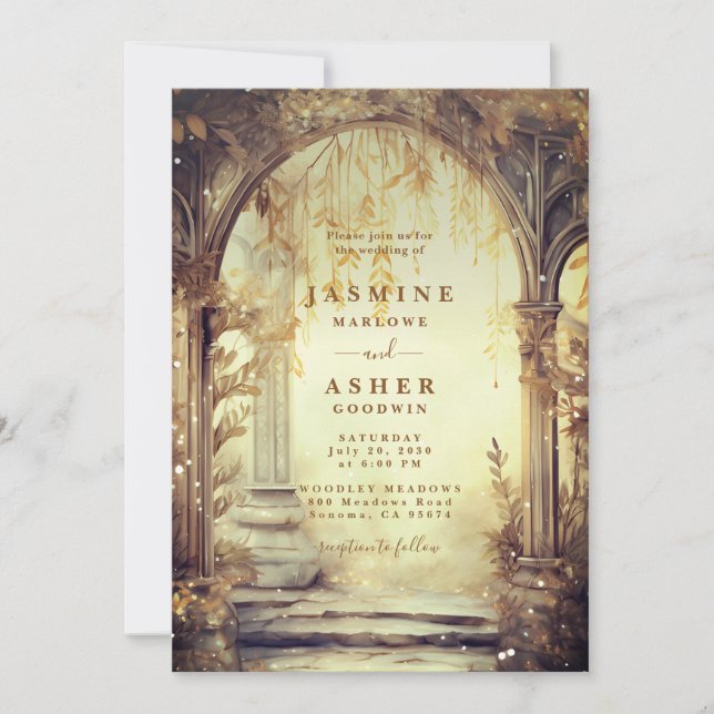 Invitation Mariage d'or Enchanted Forest Portal (Devant)