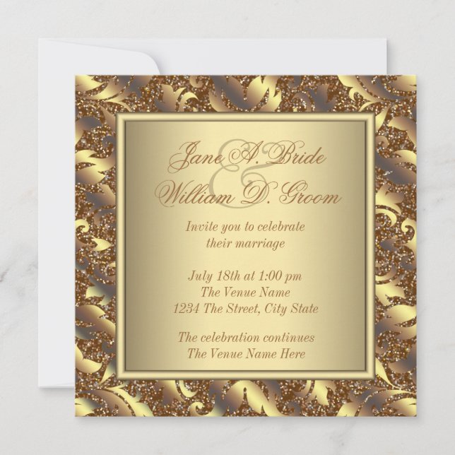 Invitation Mariage d'or pur (Devant)