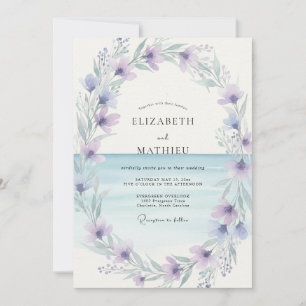 Invitation Mariage Douce Pétale de Lilas