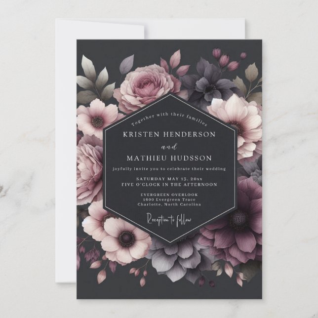 Invitation Mariage Dramatique aux Prunes (Devant)
