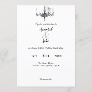 Invitation Mariage du bal Masquerade