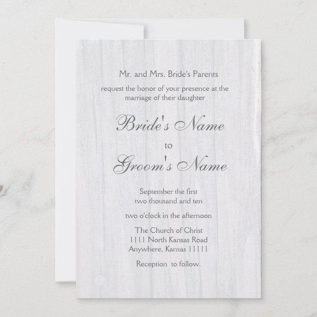 Invitation Mariage du bouquet de la marée Postwood (Devant)