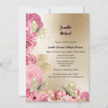 Mariage du feuillage de papillon rose