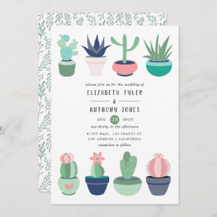 Invitation Mariage du jardin de Cactus