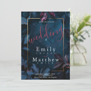 Invitation Mariage du jardin de minuit enchanté