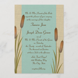 Invitation Mariage du lac Cattails