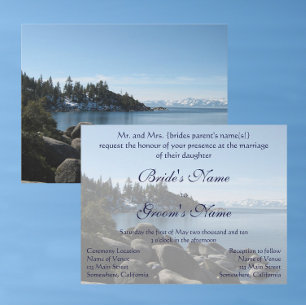 Invitation Mariage du lac Tahoe