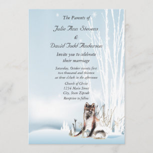 Invitation Mariage du loup d'hiver