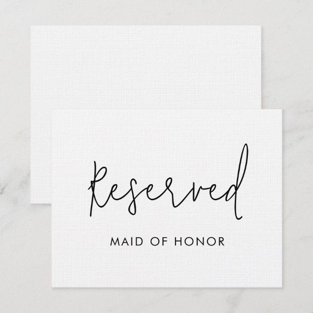 Invitation Mariage du panneau de réservation minimal moderne (Devant / Derrière)