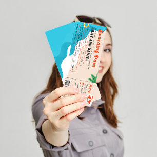 Invitation Mariage du Pass d'embarquement de destination de l