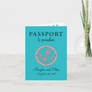 Invitation Mariage du passeport de croisière pour les Caraïbe