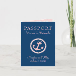 Invitation Mariage du passeport de croisières de Boston aux B