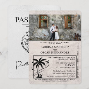 Invitation Mariage du passeport de la Puerta Vallarta