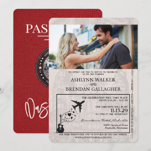Invitation Mariage du passeport de Red Nashville