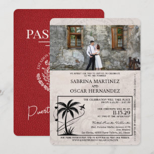 Invitation Mariage du passeport de Red Puerta Vallarta