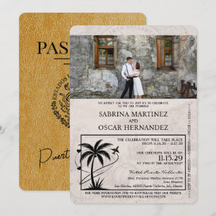 Invitation Mariage du passeport Gold Puerta Vallarta