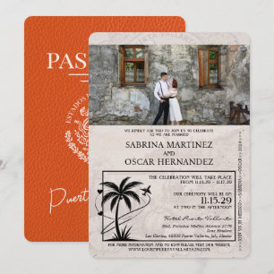 Invitation Mariage du passeport Orange Puerta Vallarta