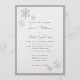 Invitation Mariage du pays des merveilles d'hiver