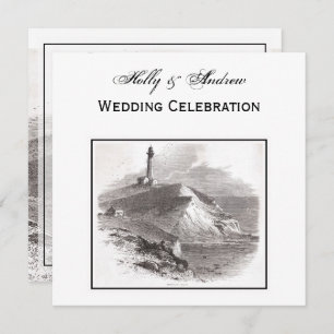 Invitation Mariage du phare de Montauk Point Hamptons