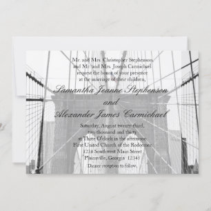 Invitation Mariage du pont de New York City Brooklyn
