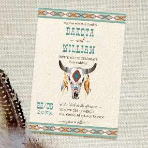 Invitation Mariage du ranch tribal boho du sud-ouest