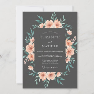 Invitation Mariage du soir au charbon de bois