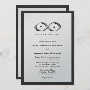 Invitation Mariage d'une poignée d'infinité en pla