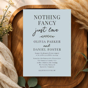Invitation Mariage Dusty Blue Rien de Fantaisie Juste de l'Am