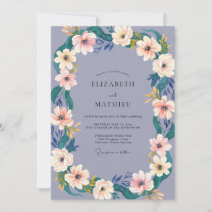 Invitation Mariage Dusty Purple Anemone