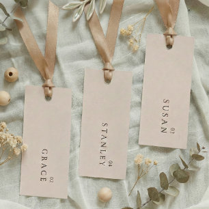 Invitation Mariage Dusty Rose Nom de l'étiquette Table Place