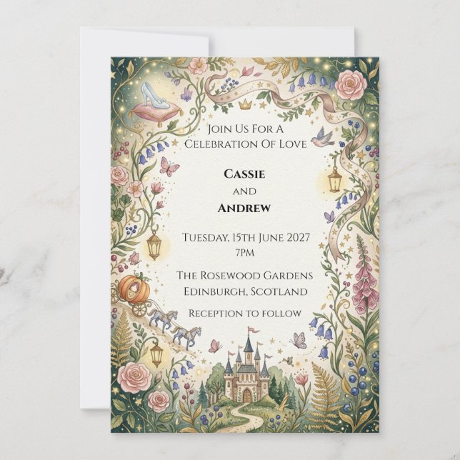 Invitation Mariage Écossais Highland Cow (Devant)