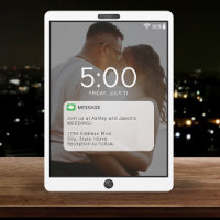 Mariage écran de verrouillage de téléphone portabl