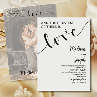 Invitation Mariage, Écriture, Simple, Chrétien, Typographie