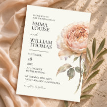 Mariage éditorial moderne élégant pêche paeonie