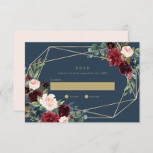 Mariage Elégance Automne Géométrique RSVP