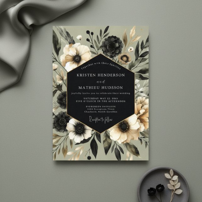 Invitation Mariage Élégance Botanique Sauge (Créateur téléchargé)