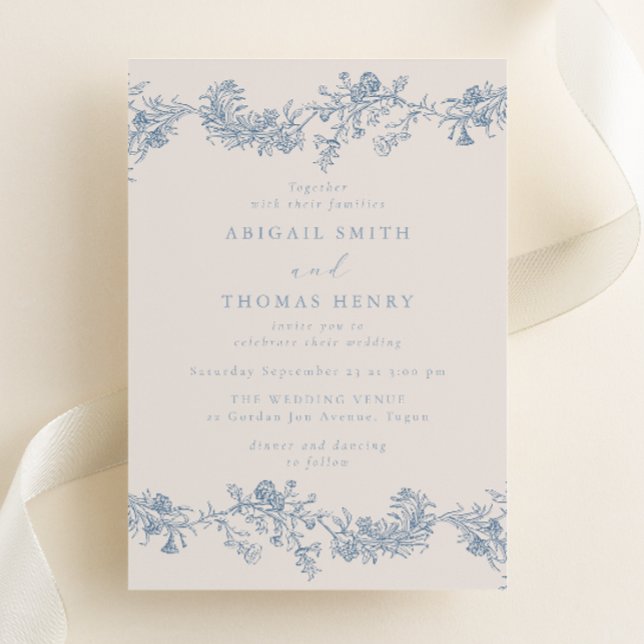 Invitation Mariage Élégance Classique Vintage (Créateur téléchargé)