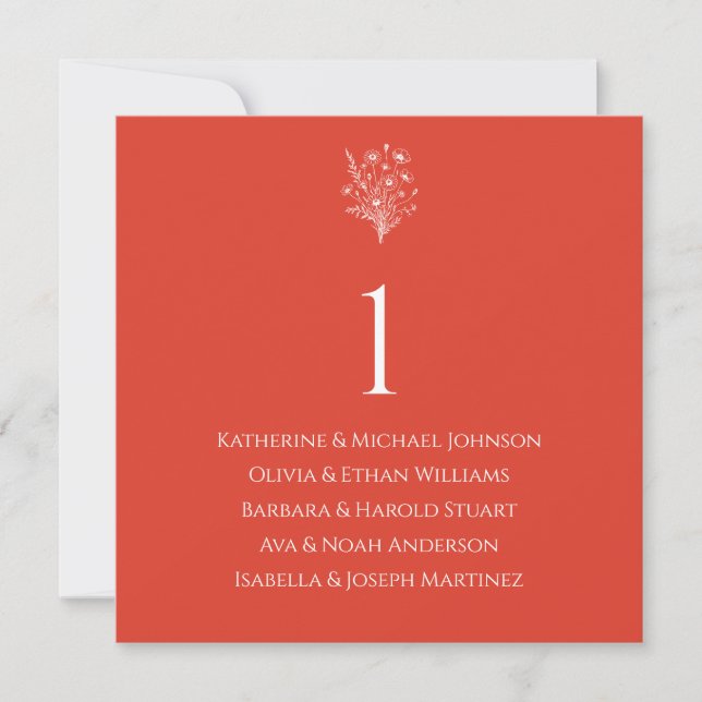 Invitation Mariage - Élégance du Fleur sauvage (Devant)