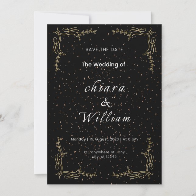 Invitation Mariage élégant (Devant)
