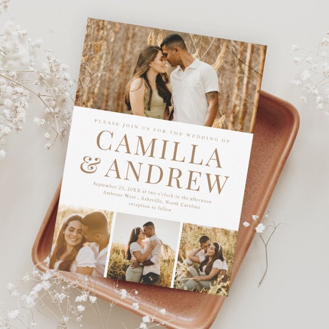 Invitation Mariage élégant 4 Photo moderne (Créateur téléchargé)