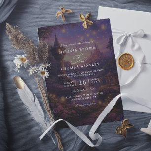 Invitation Mariage élégant à budget avec code QR de lanternes