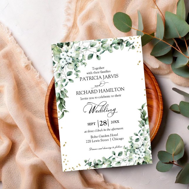 Invitation Mariage Élégant à la Verdure (Créateur téléchargé)