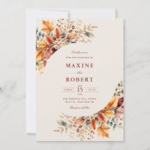 Mariage élégant à l'aquarelle douce avec feuillage