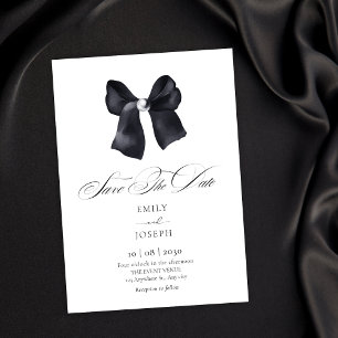 Invitation Mariage élégant à l'arc noir
