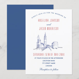 Invitation Mariage élégant à Londres