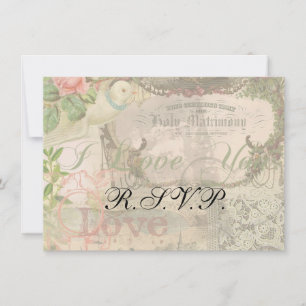 Invitation Mariage Élégant Antique Vintage Mariage Élégant