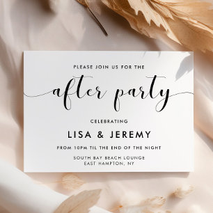 Invitation Mariage élégant après l'invitation de la fête