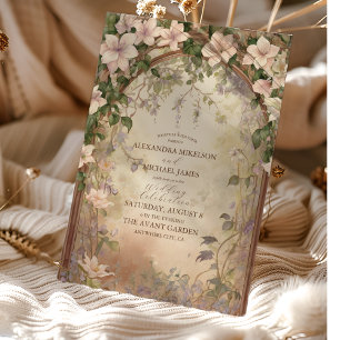 Invitation Mariage élégant Art nouveau